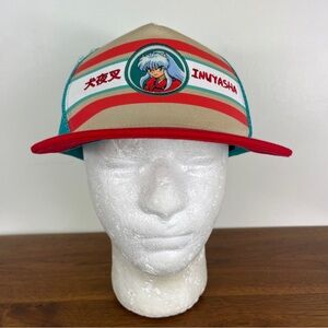 InuYasha CultureFly Mesh Snapback Trucker Hat Cap Unisex Teal/Red
